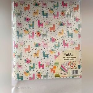 Llamas Ring Binder with dividers New